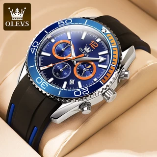OLEVS 9916 Relogio Masculino De Quartzo Prova D água Em Aço Inoxidável