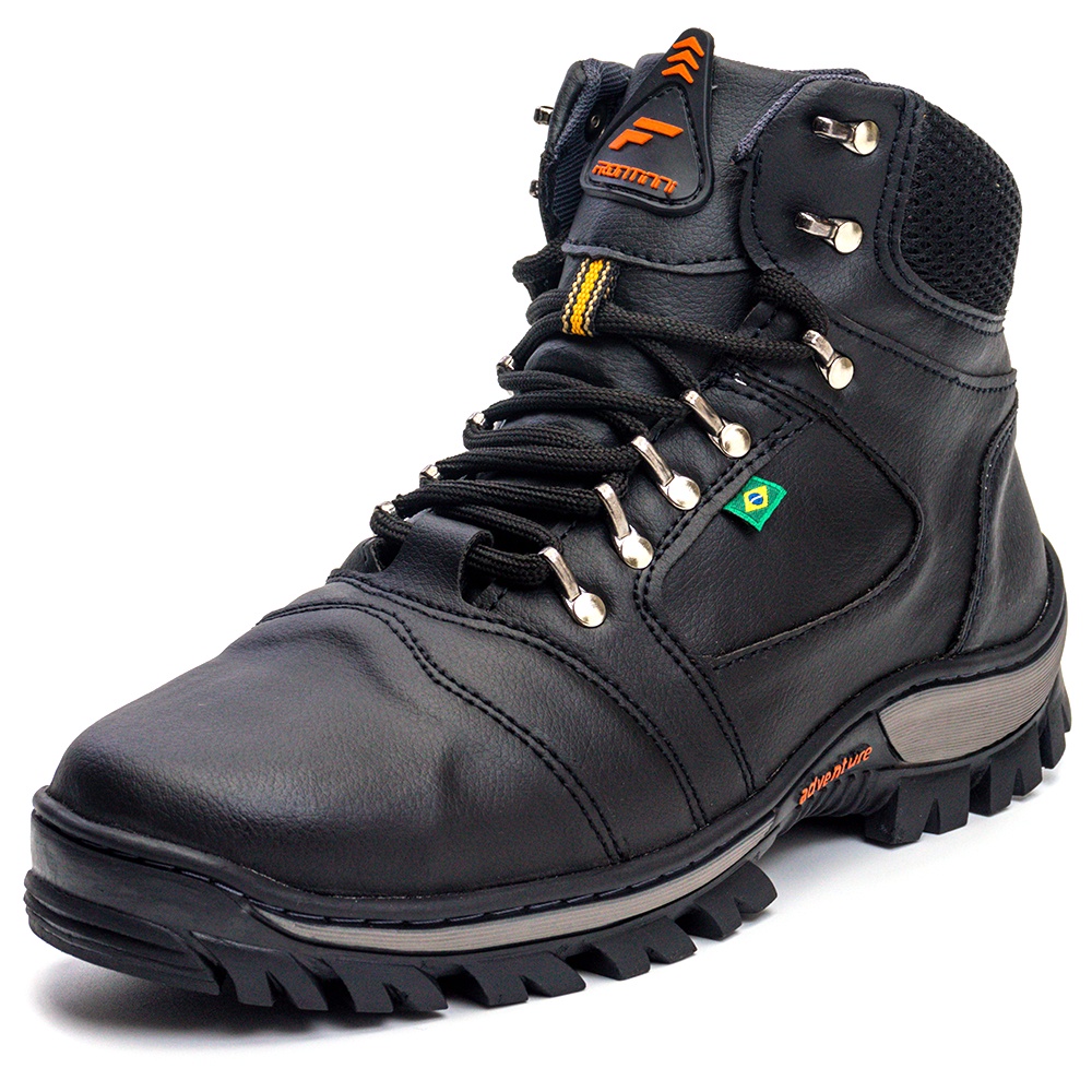Bota Masculina Coturno Adventure Trabalho Confortável Palmilha Gel