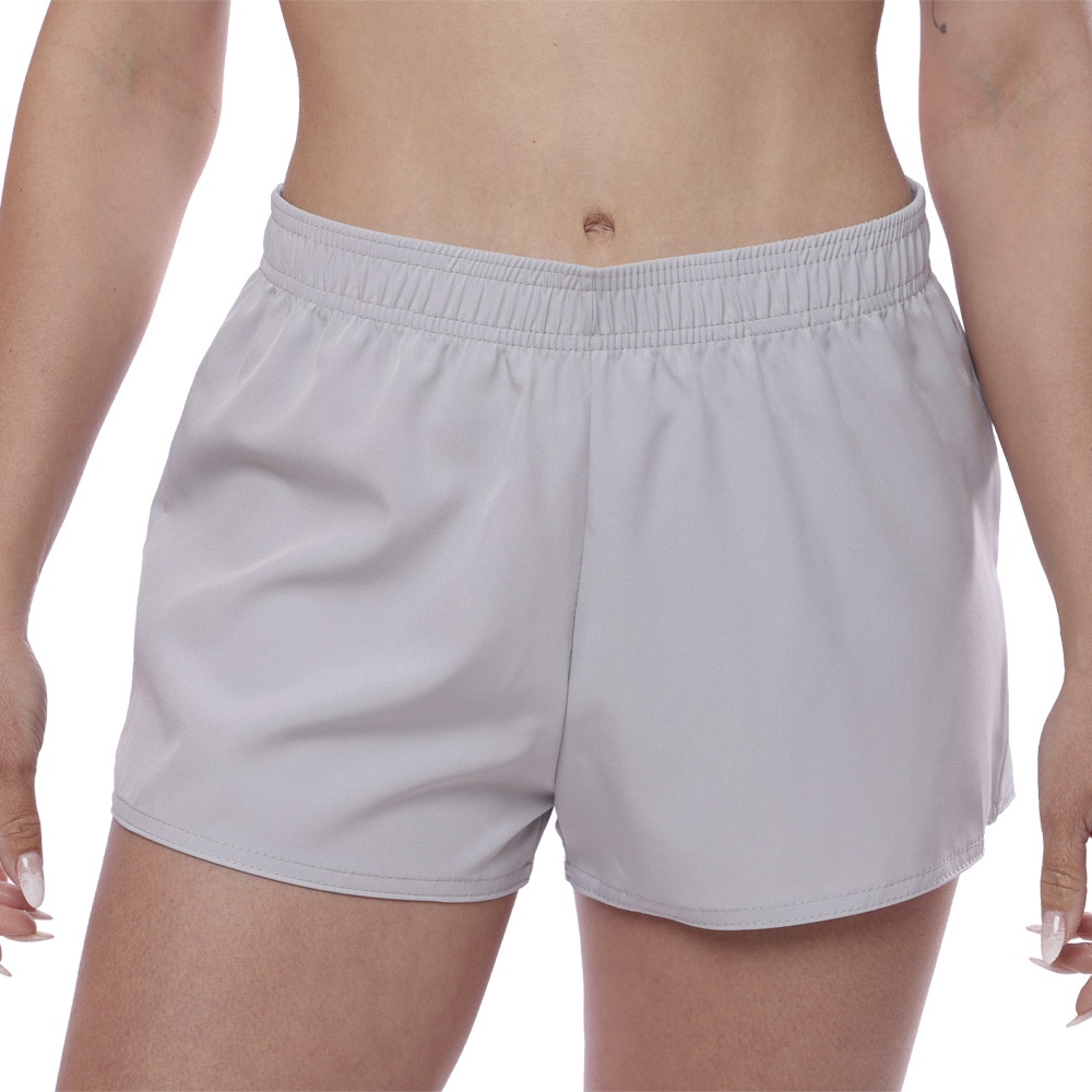 Short Feminino Esportivo Treino Academia Shorts Cinza Claro