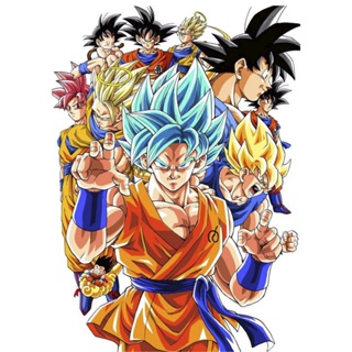 Placa decorativa 29x20 anime dragon ball super saiyajins