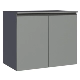 Balcão Armário de Cozinha 80 cm 2 Portas Suspenso Cinza Nice Madesa em Oferta na Shopee