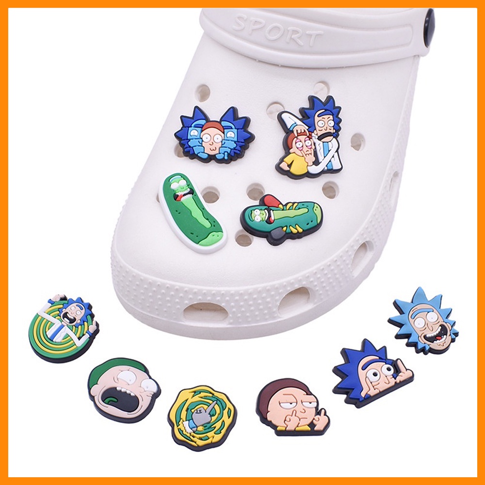 Sapatos Charmosos Para Crocs Jibbitz Rick y Morty DIY Presentes De Bricolagem Decoração Primavera