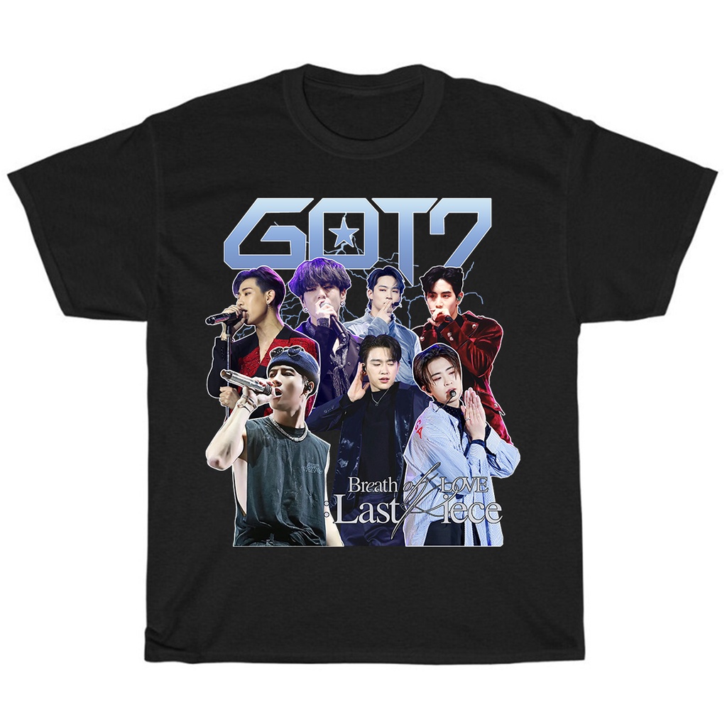 Camiseta T-shirt Unissex Algodão Grupo Kpop GOT7 Integrantes Idols