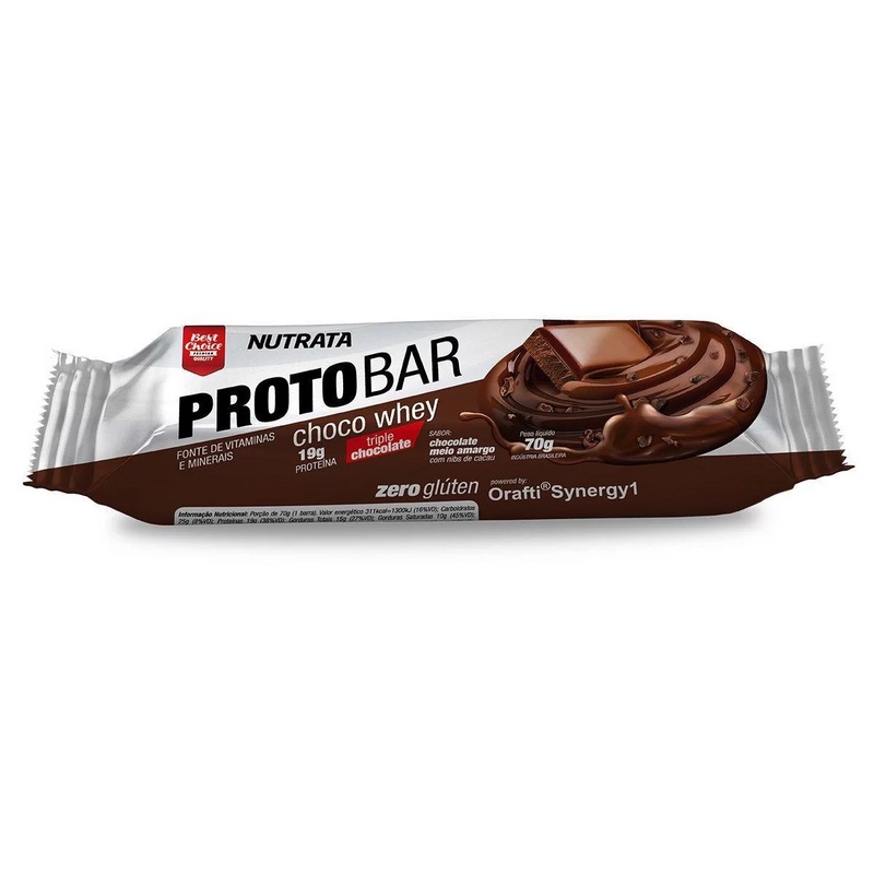 BARRA DE PROTEÍNA PROTOBAR CHOCO WHEY NUTRATA 70G