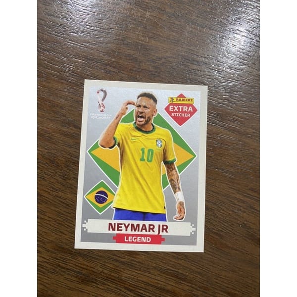 Figurinha Extra do Neymar Jr. Prata Legend da Copa do Mundo do