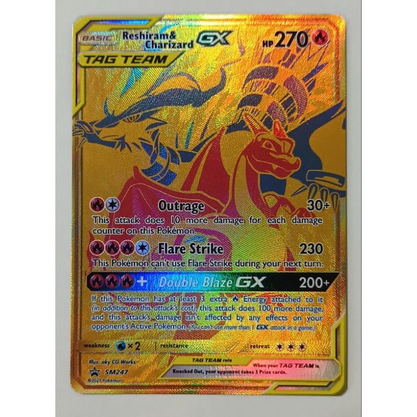 Carta Pokemon Reshiram e Charizard GX Aliados Full Art Português Card  Original Copag Promo SM201 ou 20/214