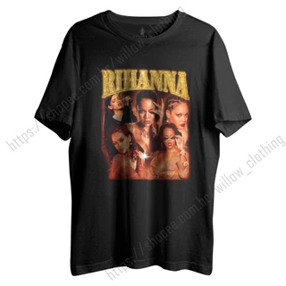 Camiseta Algodão Unissex T shirt Graphic Tees Rihanna Glitter