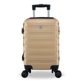 Mala de Viagem Bordo Masculina Bordo Bagagem de Mão Rodinhas Giratórias 360 ABS Rígido Dourado