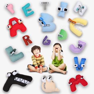 36 pçs/set alfabeto lore mas são brinquedos de pelúcia animal plushie  educação boneca 26 alfabeto 10 número crianças brinquedo natal presente