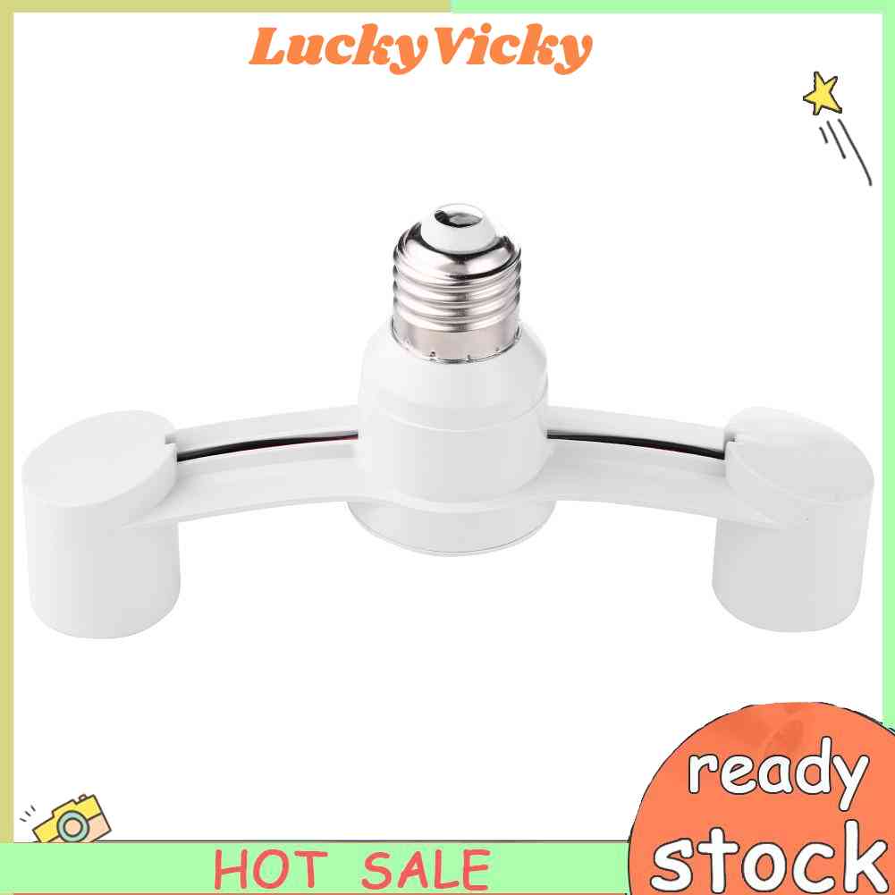 Adaptador De Soquete De Lâmpada E27 Splitter 2 Cabeças Conversor De Base De Lâmpadas