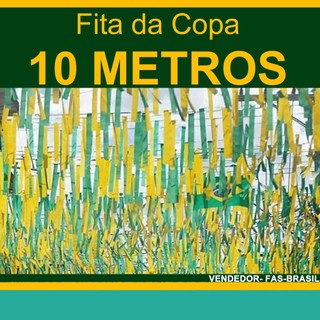 10 METROS - Decoração Copa Do Mundo - Enfeite de Rua - Varal de Fitas Verde e Amarelo em Oferta na Shopee