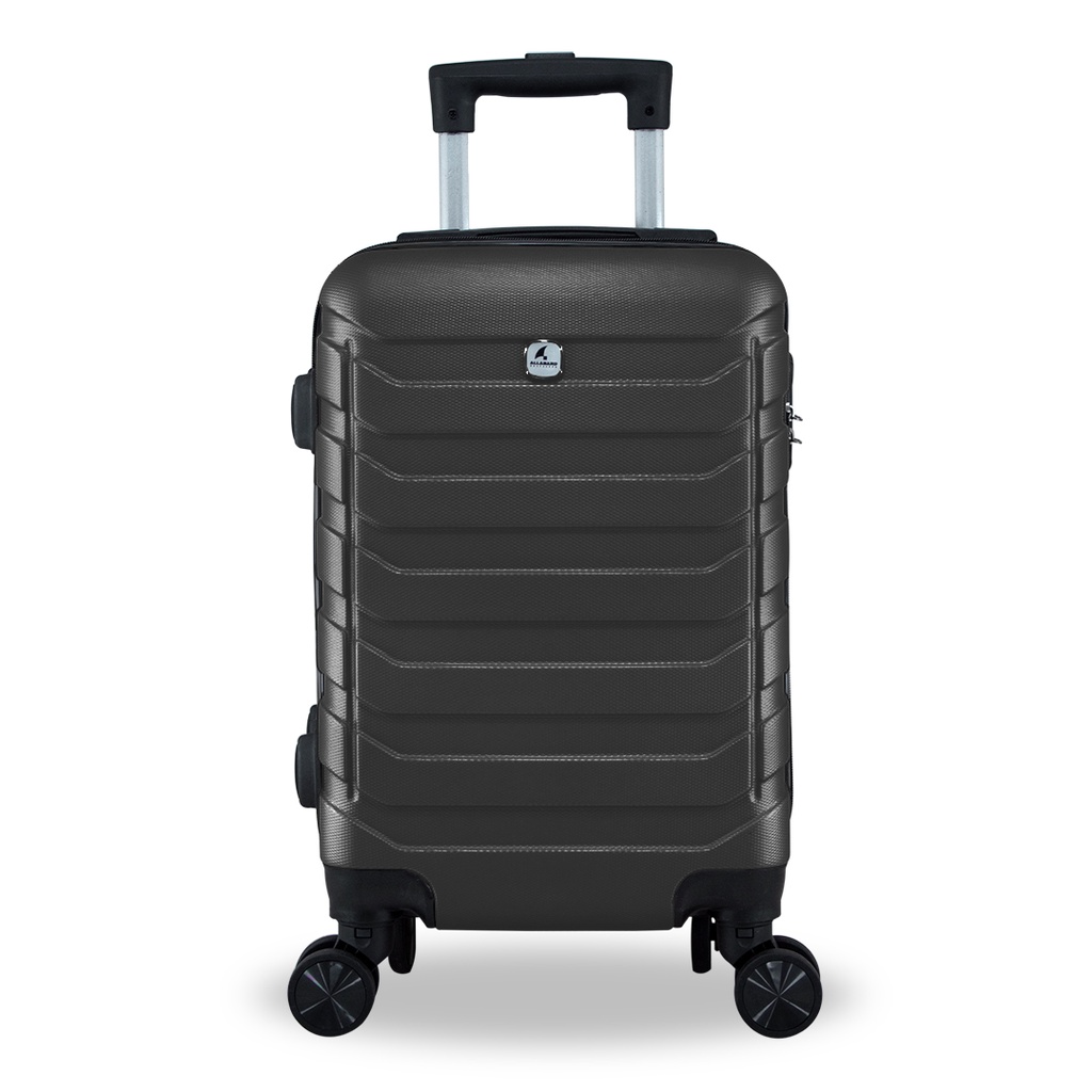 Mala Viagem 10kg Bagagem de Mão Mala Bordo ABS Rígido Rodinhas 360 Cinza