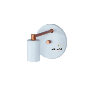 Arandela Retrô Industrial Parede Cabeceira Lavabo Garagem - Branco com cobre