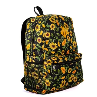 Mochila Feminina Escolar Estampa Florida Girassol super Resistente