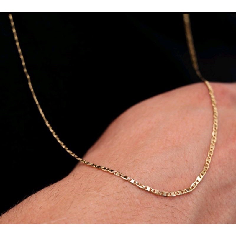 Corrente Correntinha Piastrini Masculina Banhada Folheado A Ouro 18k e ...