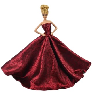 Vestido Mega Luxo P/ Boneca Barbie C/ Sapatos Roupa Gala 39s