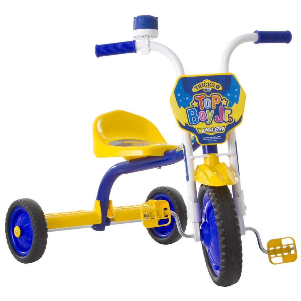Motoca Triciclo Infantil com Empurrador Praia e Campo Bob Mar - Xplast