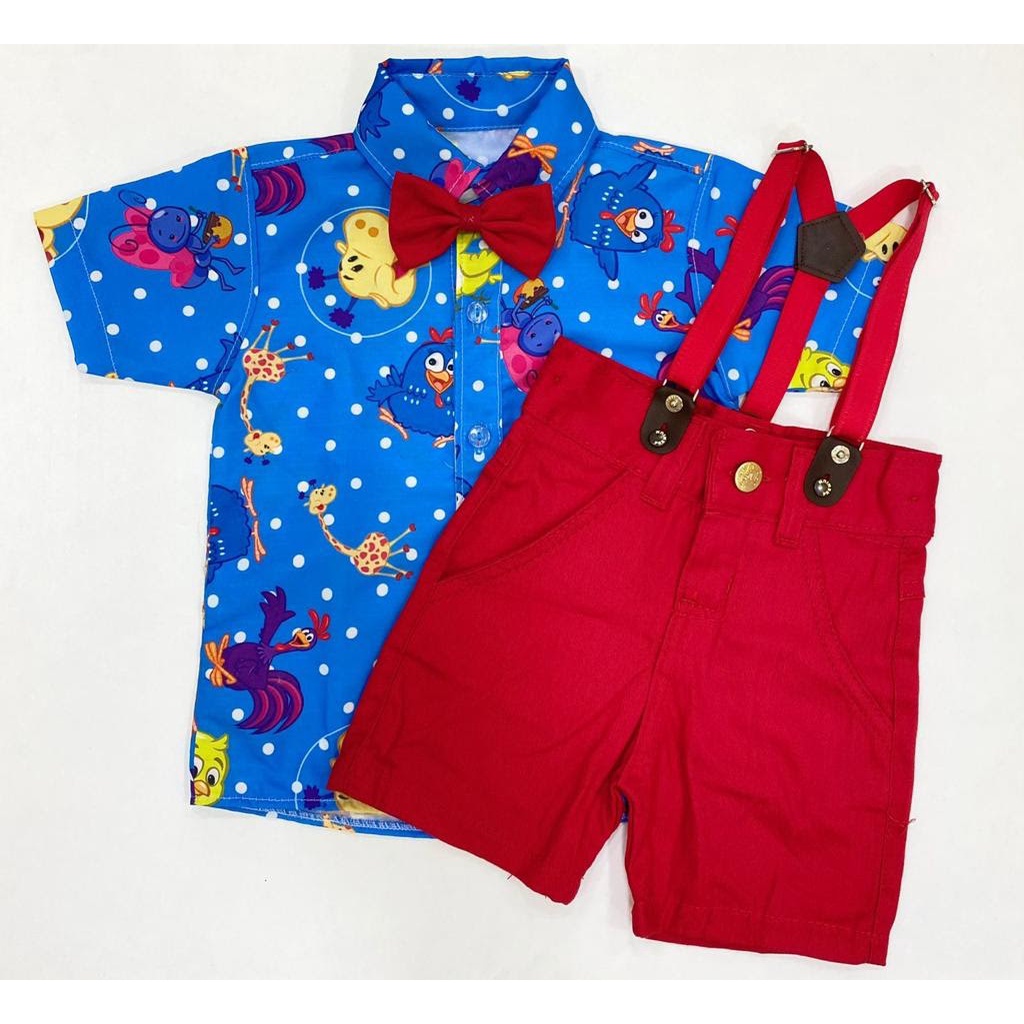 Roupa galinha pintadinha store menino