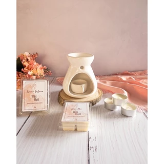 Kit Rechaud e Wax Melt cera vegetal perfumada