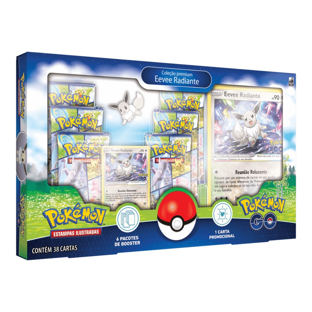 Pokémon Tcg Box Eevee Radiante Especial Pokémon Go Copag