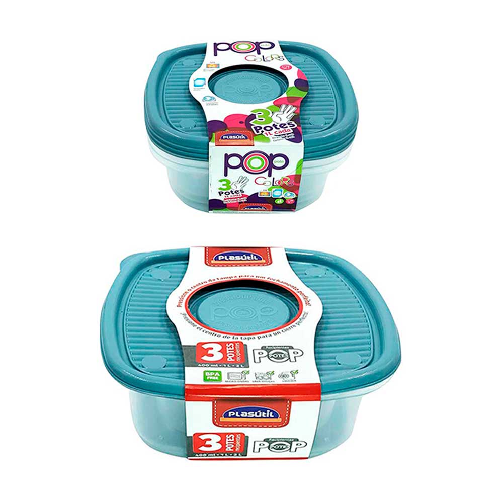 Kit 6 pote com tampa marmita comida alimentos fitness frutas ...