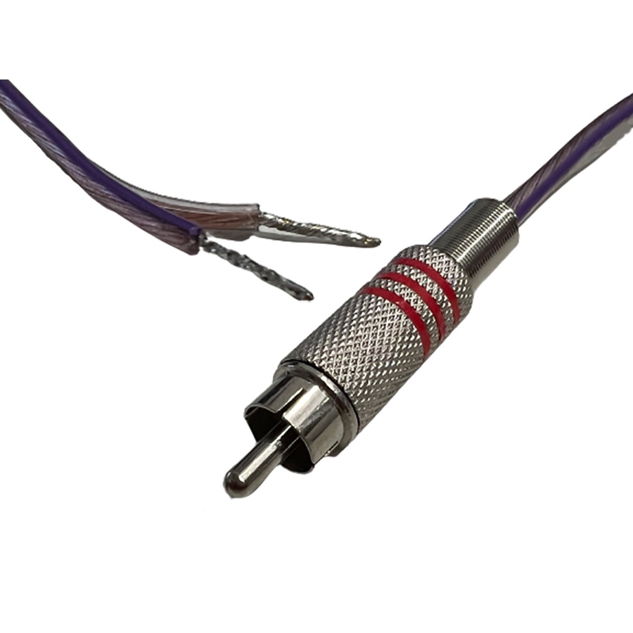 Fio Caixa Som 2x2,50mm Rca X Descascado P/ Borne Pressão 5M