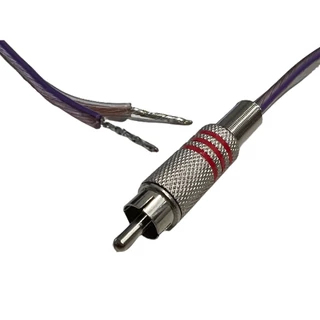 Fio Caixa Som 2x2,50mm Rca X Descascado P/ Borne Pressão 5M