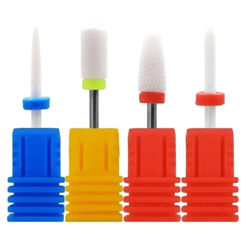 Sourcing Map 2 Punte Per Trapano In Ceramica Per Unghie, 3/32 Pollici (grana Extra Grossa) Per Manicure Pedicure Unghie Trapano Elettrico