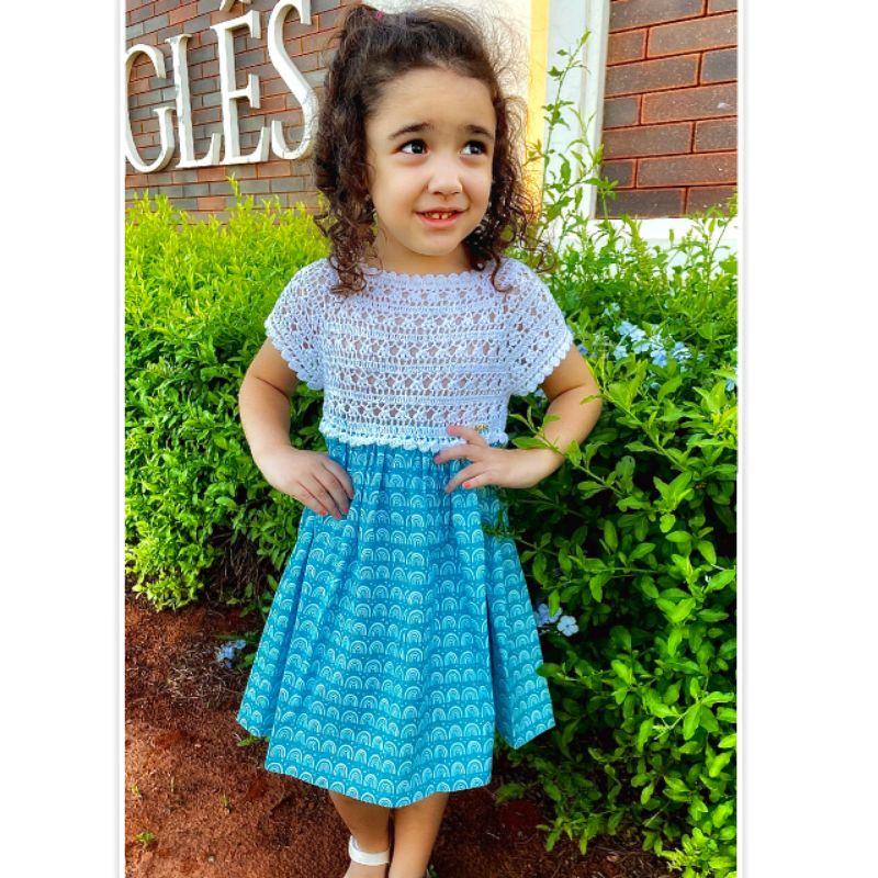 vestido infantil menina princesa de crochê
