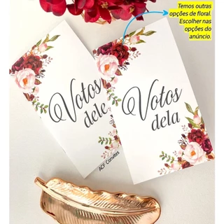 2 Cadernos de Votos Noivos Casamento, Livros de Votos (par do livretinho) Votos dele e Votos dela