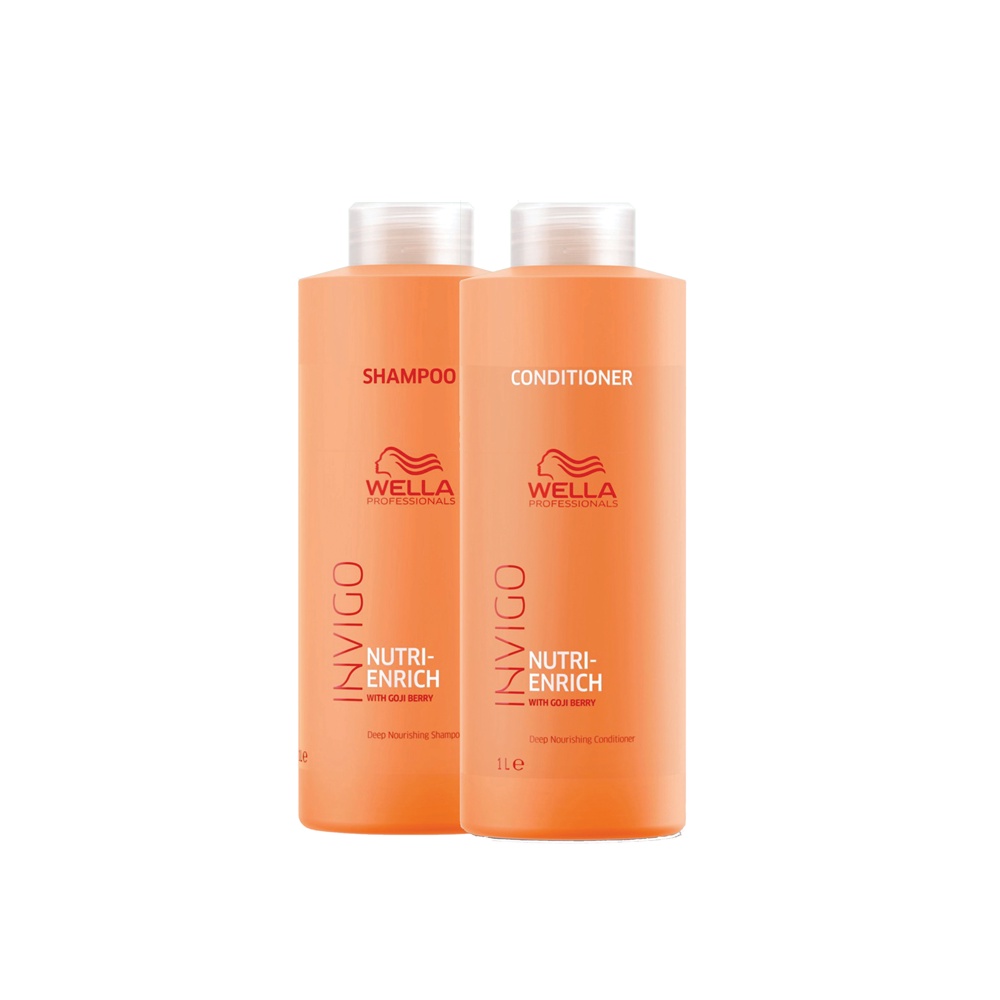 Kit Wella Invigo Nutri-Enrich Shampoo e Condicionador 1 litro Salon Duo ...