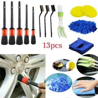 Roda De Lavagem De Veículos Para Aparar Carros 13Pcs Dash Panel Detalhamento Do Kit De Remoção De Poeira