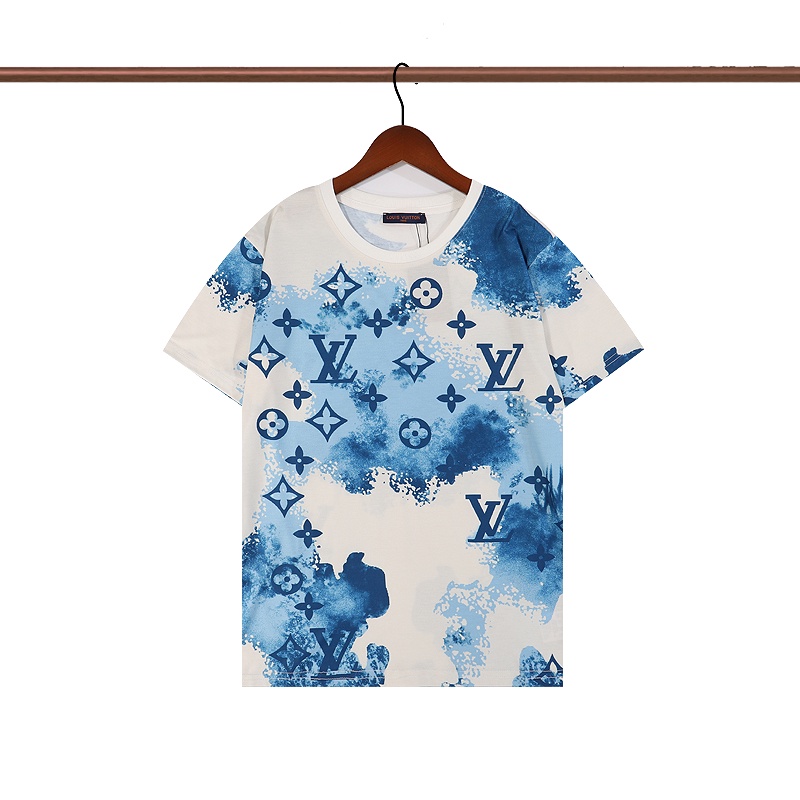 T-Shirt Moda Casual Com Estampa Completa Gola Redonda Manga Curta Unissex