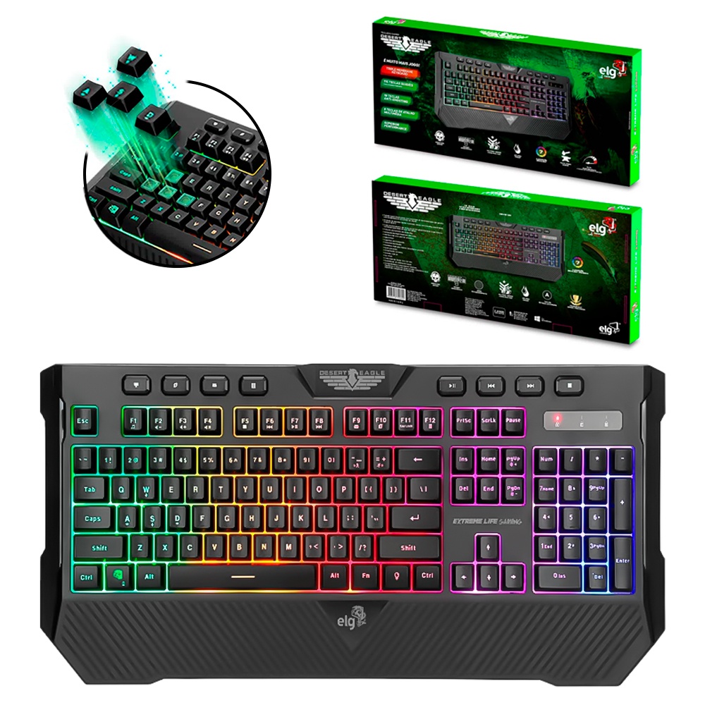 Teclado gamer desert eagle tgde | Shopee Brasil