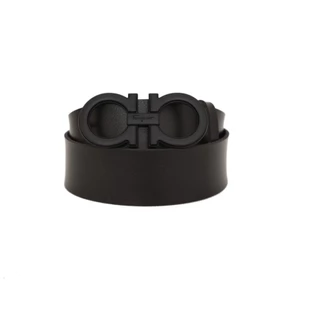 Cinto Masculino Em Couro Fivela Preta ouro velho escovado 1.20