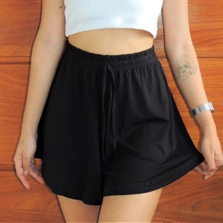 Short Curto Soltinho Moda Verão Com Elástico Na Cintura