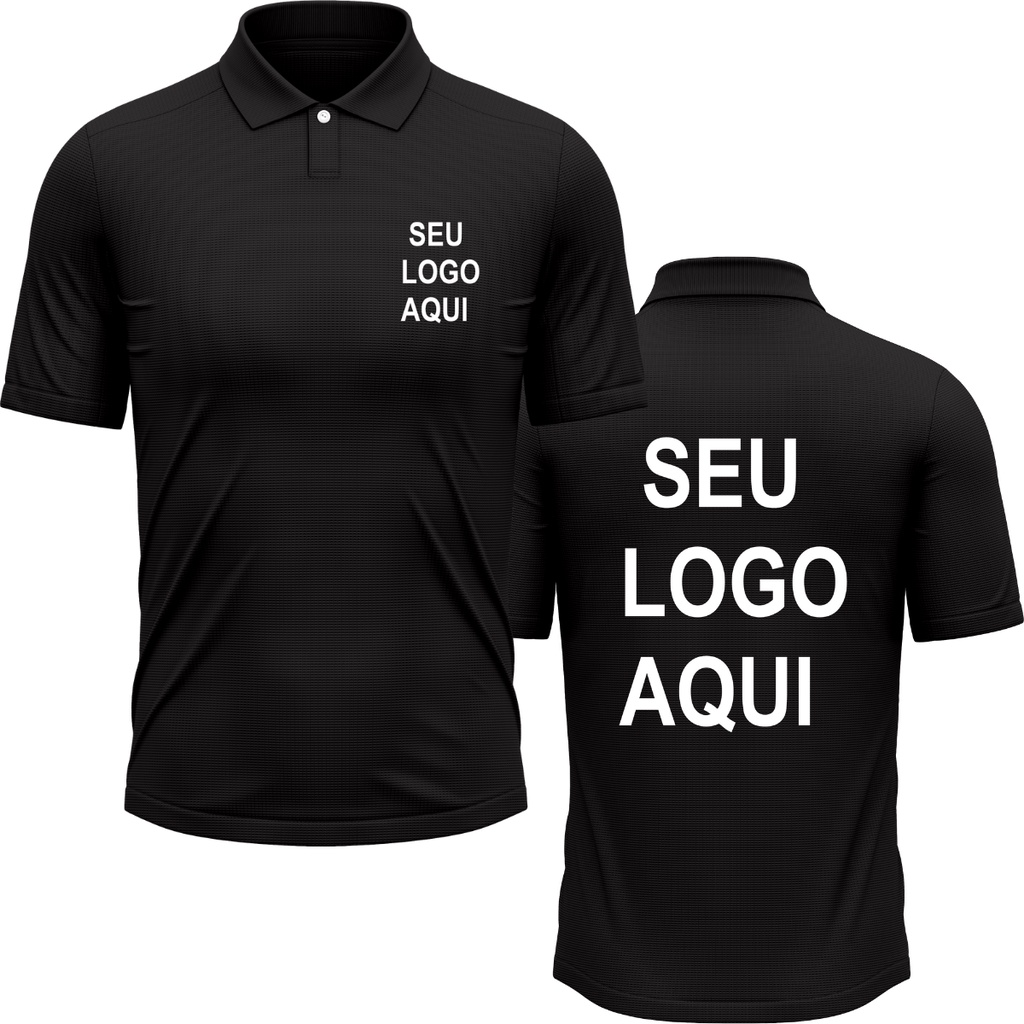 Camiseta Camisa Gola Polo Personalizada Sua Ideia Seu logo Marca Estampa Sua Empresa Manga Curta Frase Uniforme