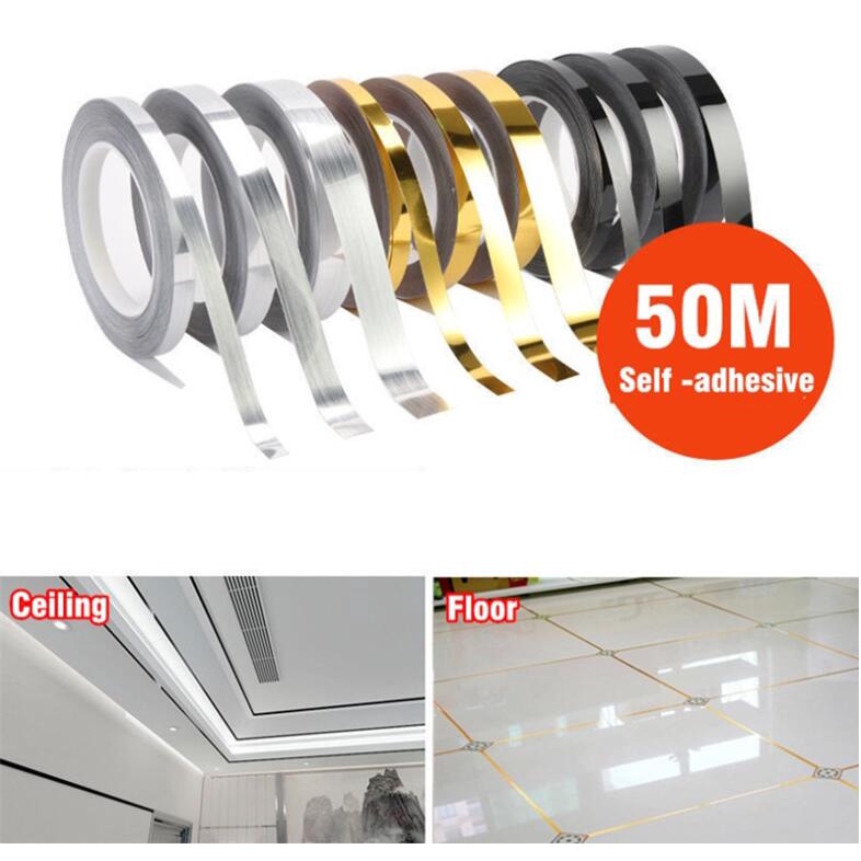 Fita Adesiva 50M Adesivo Azulejo Gap Para Decoração De Piso Decalque De Parede De Costura Decorativo À Prova D'água , Papel ,/Ambiente