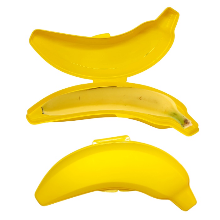 Beufee Contenitore salva banana, porta banana portatile per riporre le banane Custodia protettiva per banana carina Scatola portafrutta per pranzo(Rosa