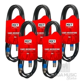 5 Cabo Microfone Dmx Xlr Canon Balanceado 5 Metros