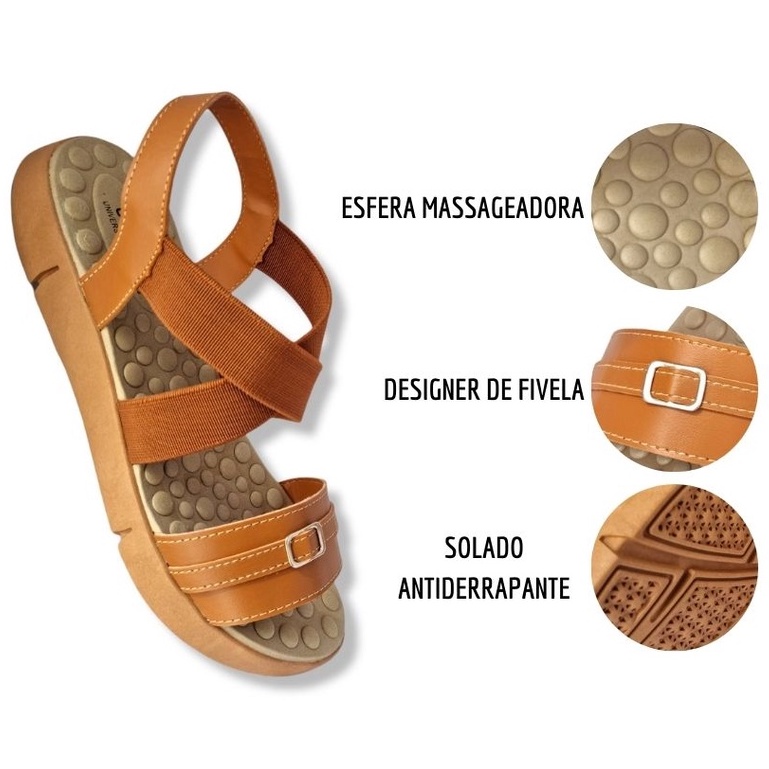 Sandália Feminina Para Esporão e Fascite Plantar Ortopédica ...