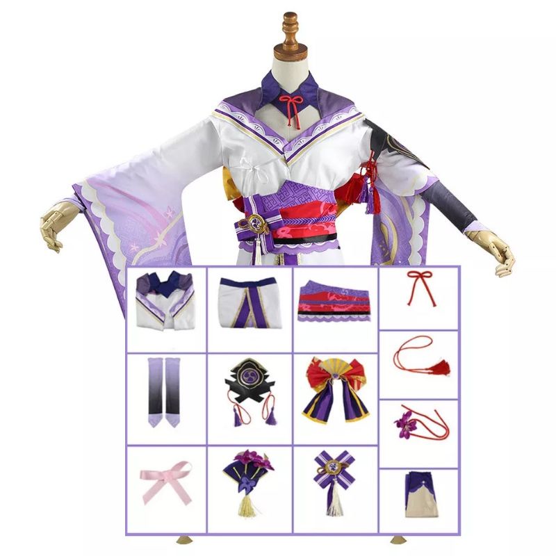 Cosplay Raiden Shogun, jogo genshin impact | Shopee Brasil