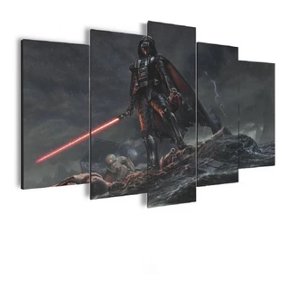 Quadro Mosaico Star Wars Darth Vader 5pçs