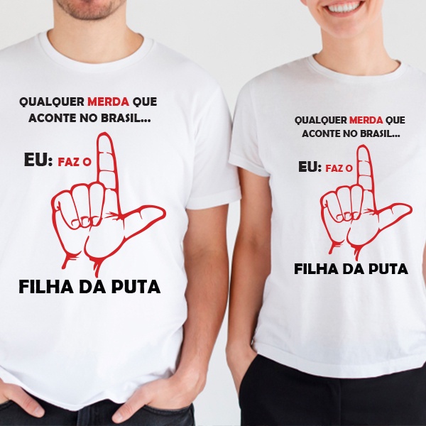 Camisa meme faz o L engraçada divertida Lula ladrão unissex feminina masculina baby look plus size