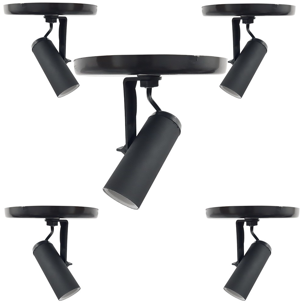 kit com 5 spots simples preto | Shopee Brasil