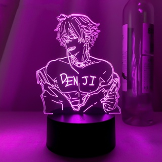 Anime motosserra homem acrílico led night light denji pochita