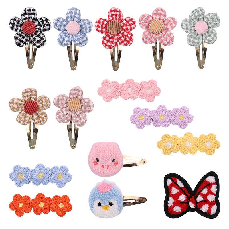 Presilha De Cabelo Infantil Acessórios Para Cabelo De Bebê Clip Crianças Desenho Animado Impressão Grampo De Girassol 2320