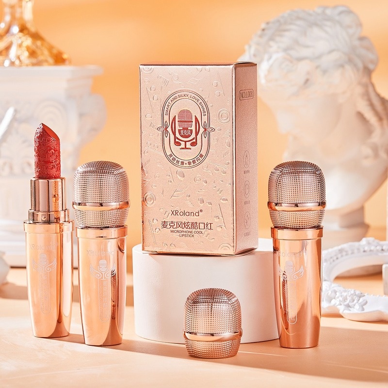 Moda Microfone Criativo Personalidade Batom Matte Duradouro Natureza Maquiagem Fofa À Prova D'água Para Mulheres Presente Beleza