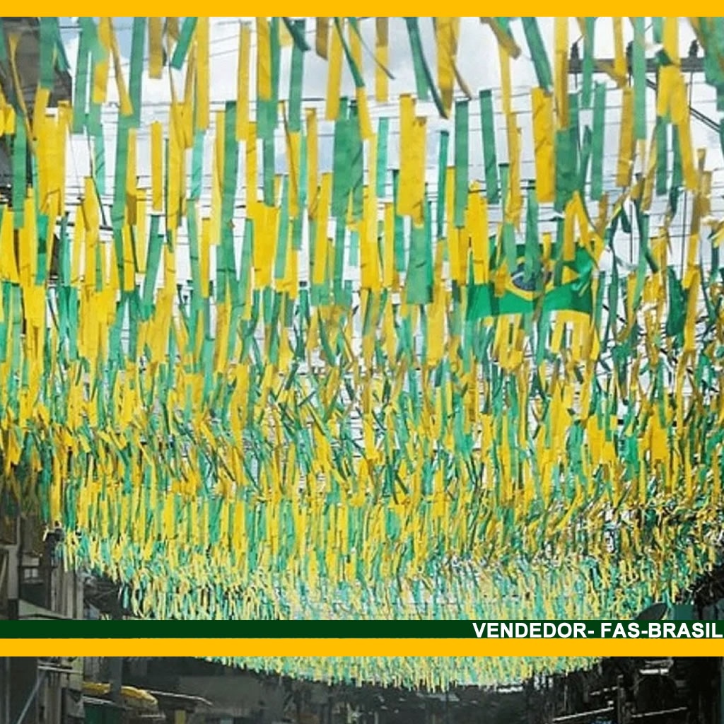 Enfeite Verde e Amarela Bandeirola, Decoração Copa Do Mundo em Oferta na Shopee