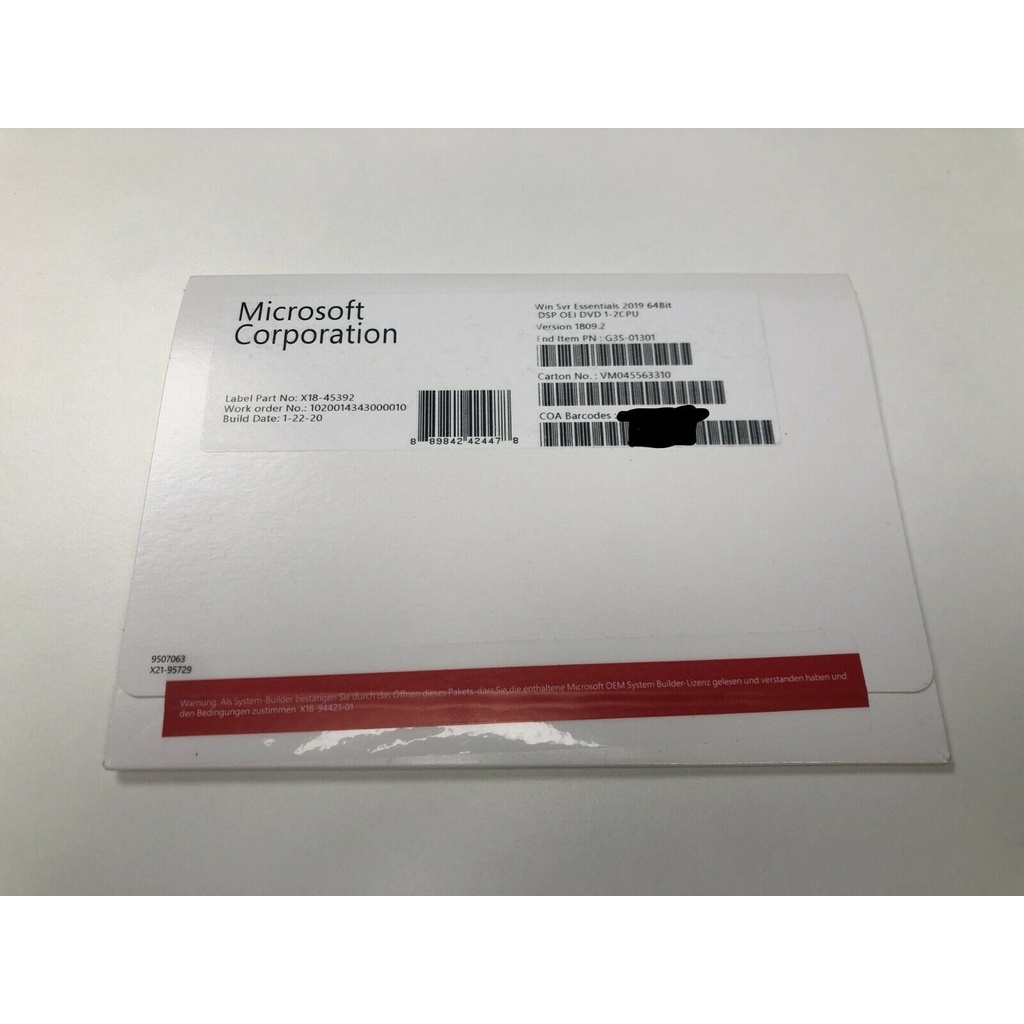 Windows Server 2019 Essentials Box Lacrado + 25 cals RDS c\ nota fiscal